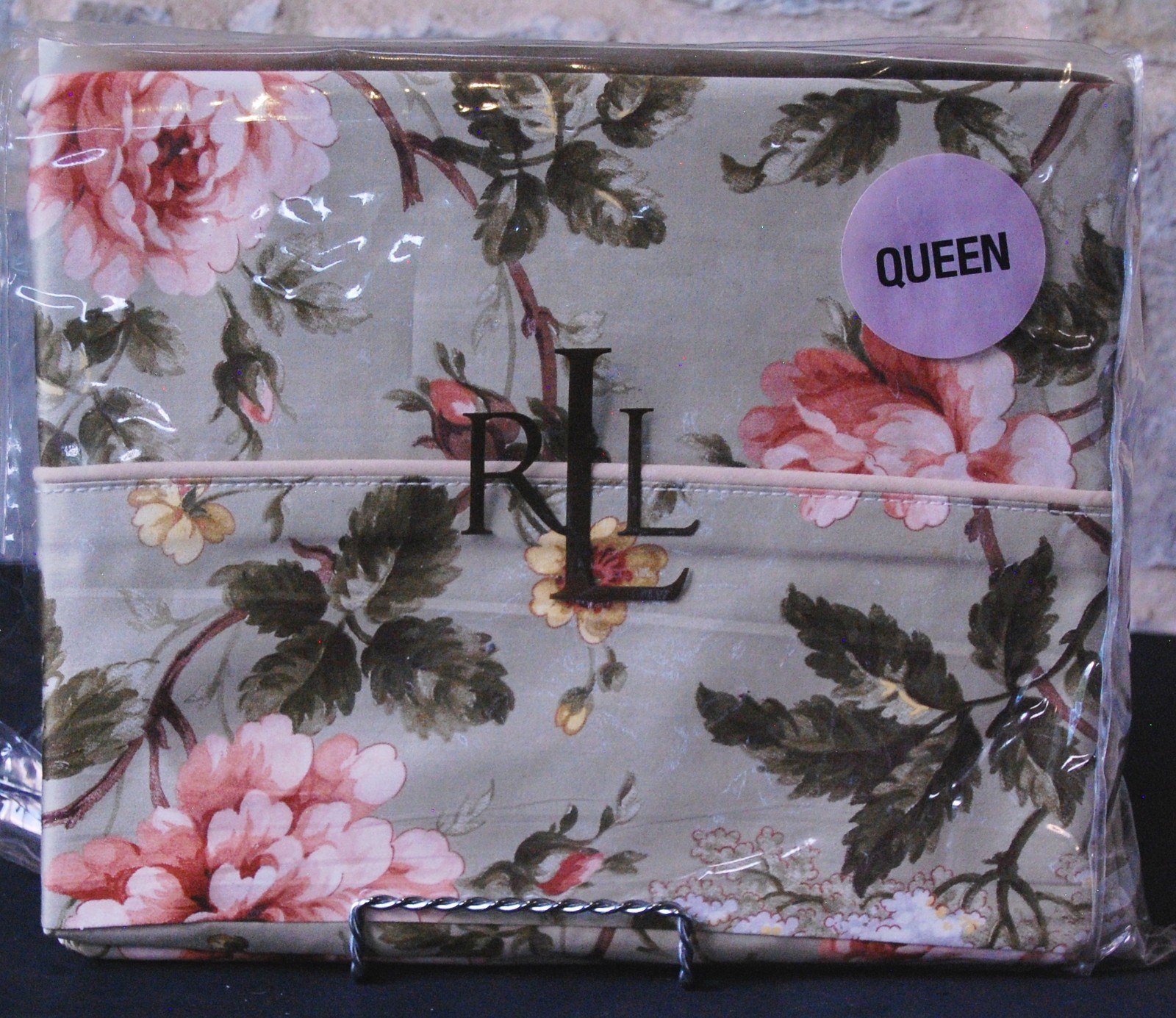 ralph lauren YORKSHIRE ROSE QUEEN FLAT SHEET / retired & rare / NIP floral gallery