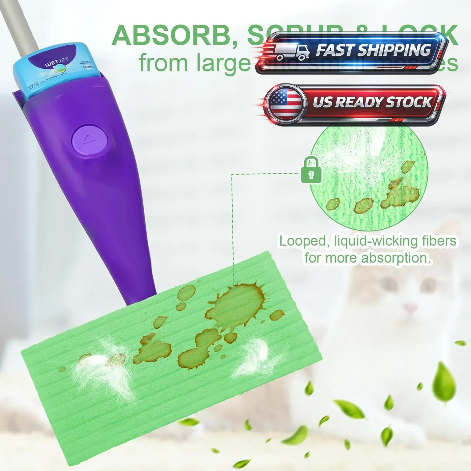 10 Pack Reusable Microfiber Mop Pads Replacement Compatible with Swiffer Sweeper gallery