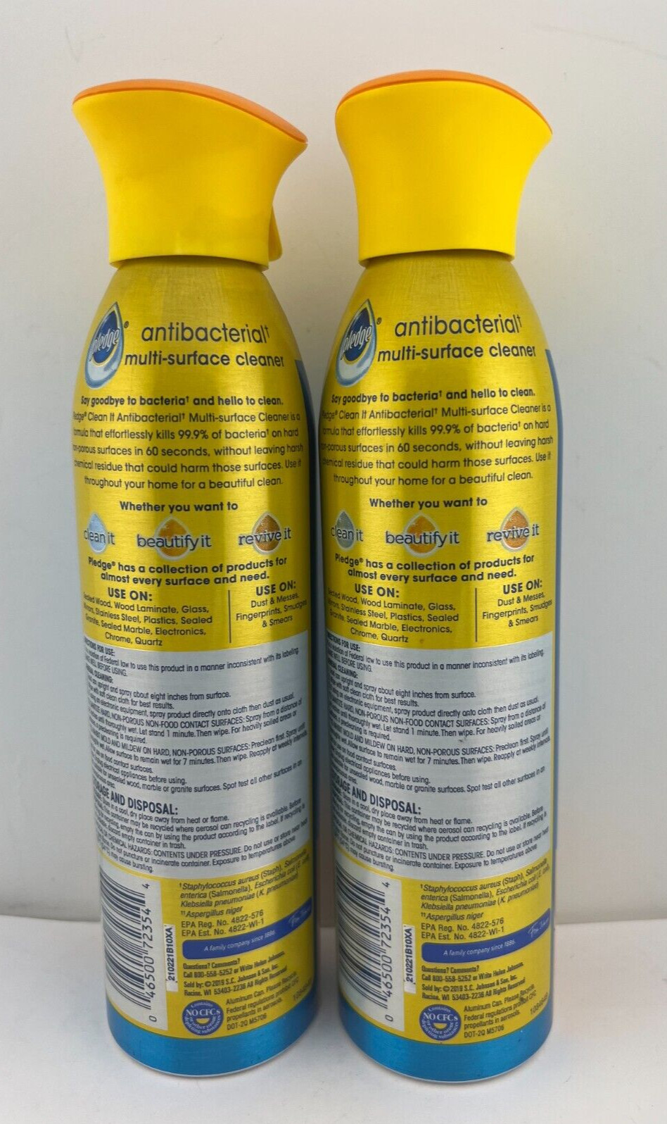Pledge Antibac Multi Surface Cleaner CITRUS 9.7oz Ea, 2 PK - FREE SHIPPING! gallery