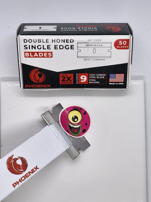 Phoenix - 50 Extra Sharp Single Edge Razor Blades - Made In USA - Double Honed gallery