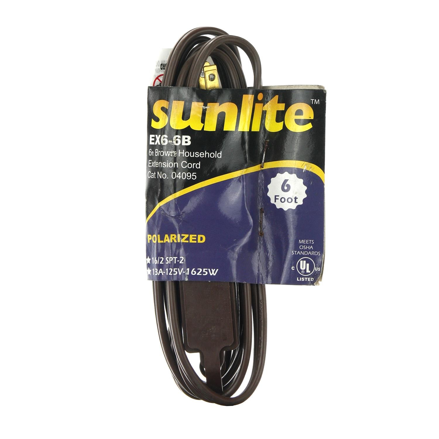 2-Outlet Extension Cord, 6Ft Brown Strip, Three 2-Prong Polarized, 1625W, 125V gallery