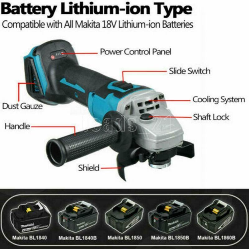 Electric Brushless Cordless Angle Grinder for Makita 18V 125mm (Tool Only) gallery
