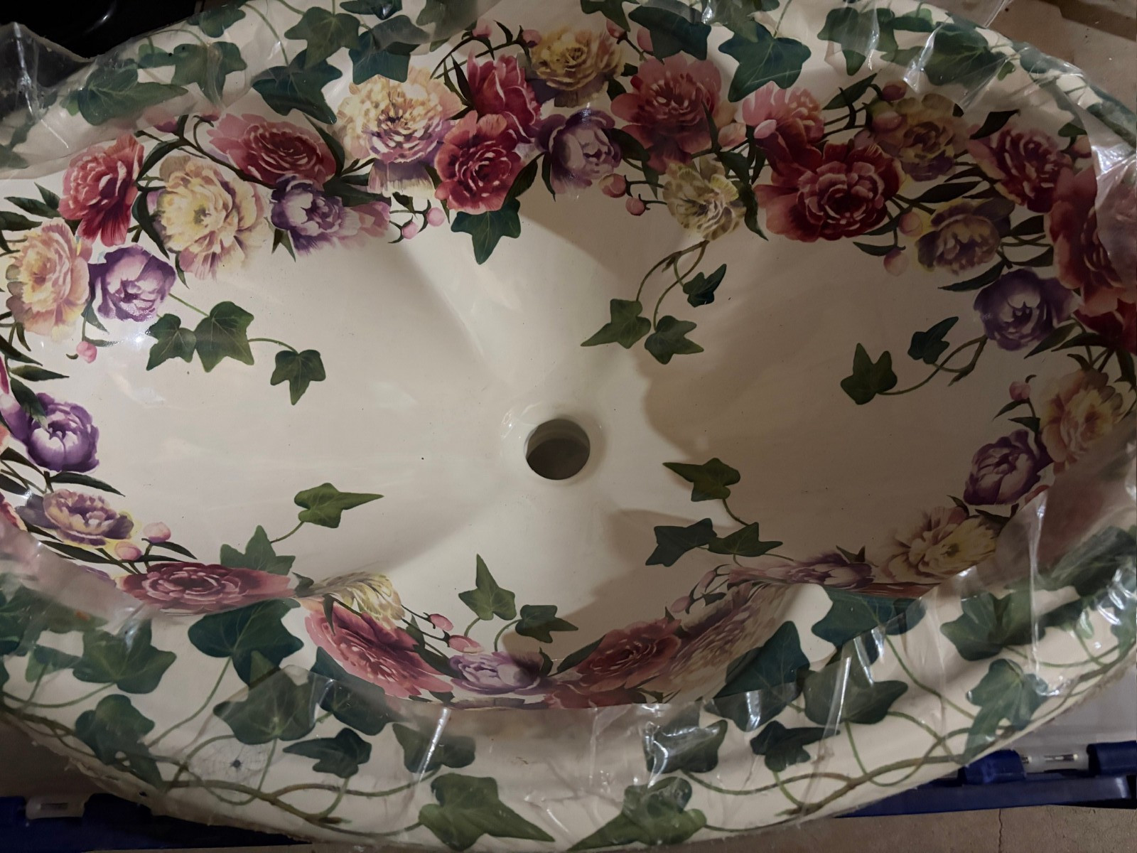 Kohler Peonies & Ivy Artist Edition Drop In Bathroom Sink NEW K-14270 / K-14173 gallery