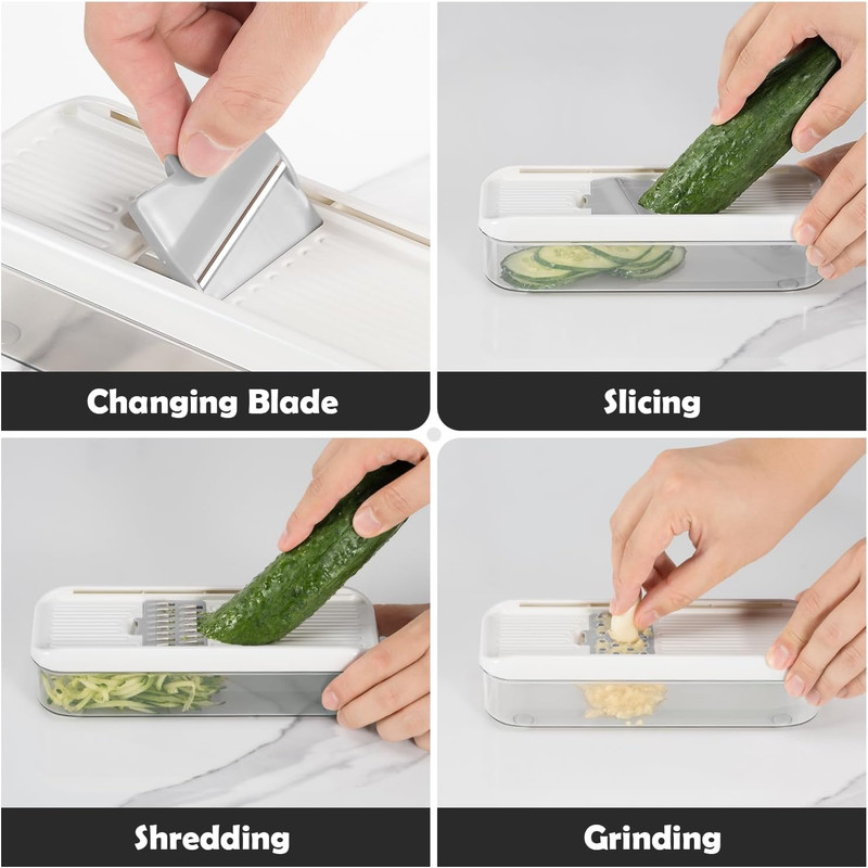 Mini Garlic Slicer Multi-Functional Mandoline Slicer Veggie Shredder Garlic-Ging gallery
