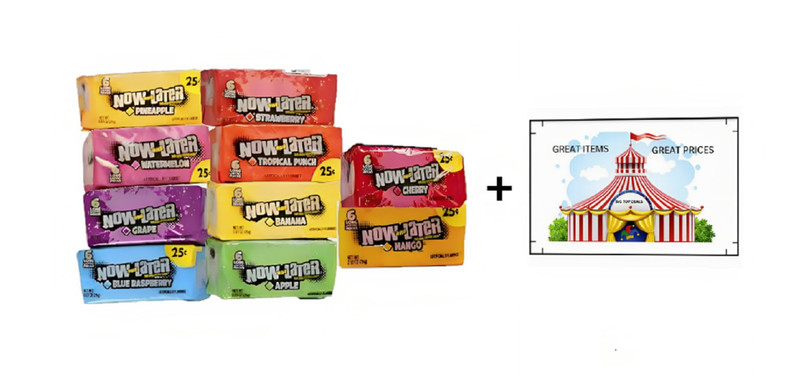 Now & Later Assorted Fruit Candy - 10 Assorted Fruit Flavors - 60 pieces gallery