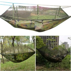660lbs Portable Double Person Camping Hammock Tent with Mosquito Net Hanging Bed