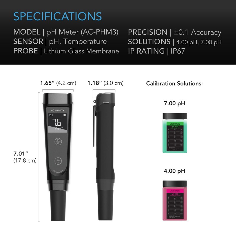 pH Meter Kit, High Precision Digital pH Pen with ±0.1 pH Accuracy for Water gallery