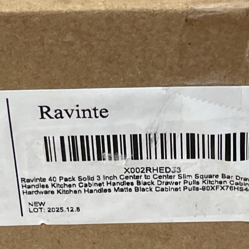 Ravinte 40 Pack Solid 3 Inch Center to Center Slim Square Bar Drawer Handles Kit gallery