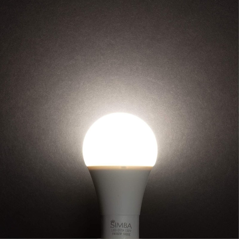 [4 Pack] LED GU24 A19 9W 60W 75W Replacement 2Pin Twist Base 120V 5000K Daylight gallery