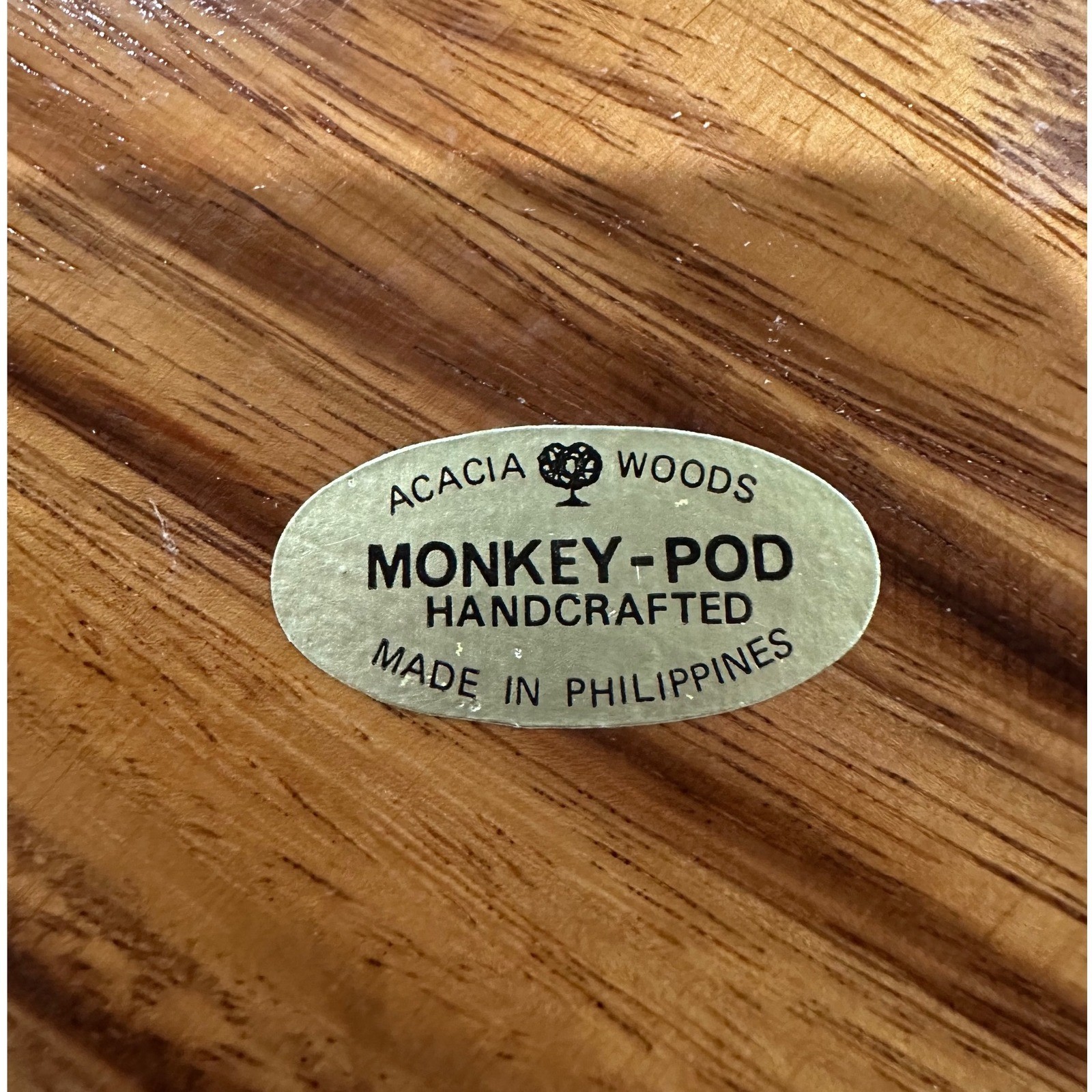 Handcrafted Monkey Pod Wood Pineapple Shaped Serving Bowl Made in Philippines gallery
