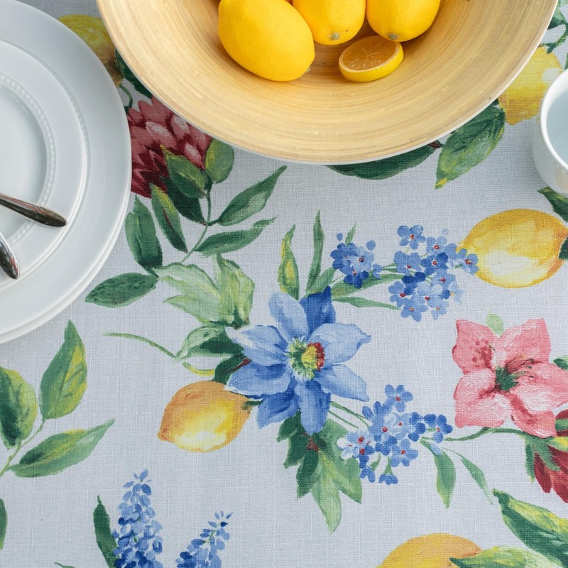 Spillproof Spring/Summer Durable Heavyweight Fabric Indoor Outdoor Tablecloth... gallery