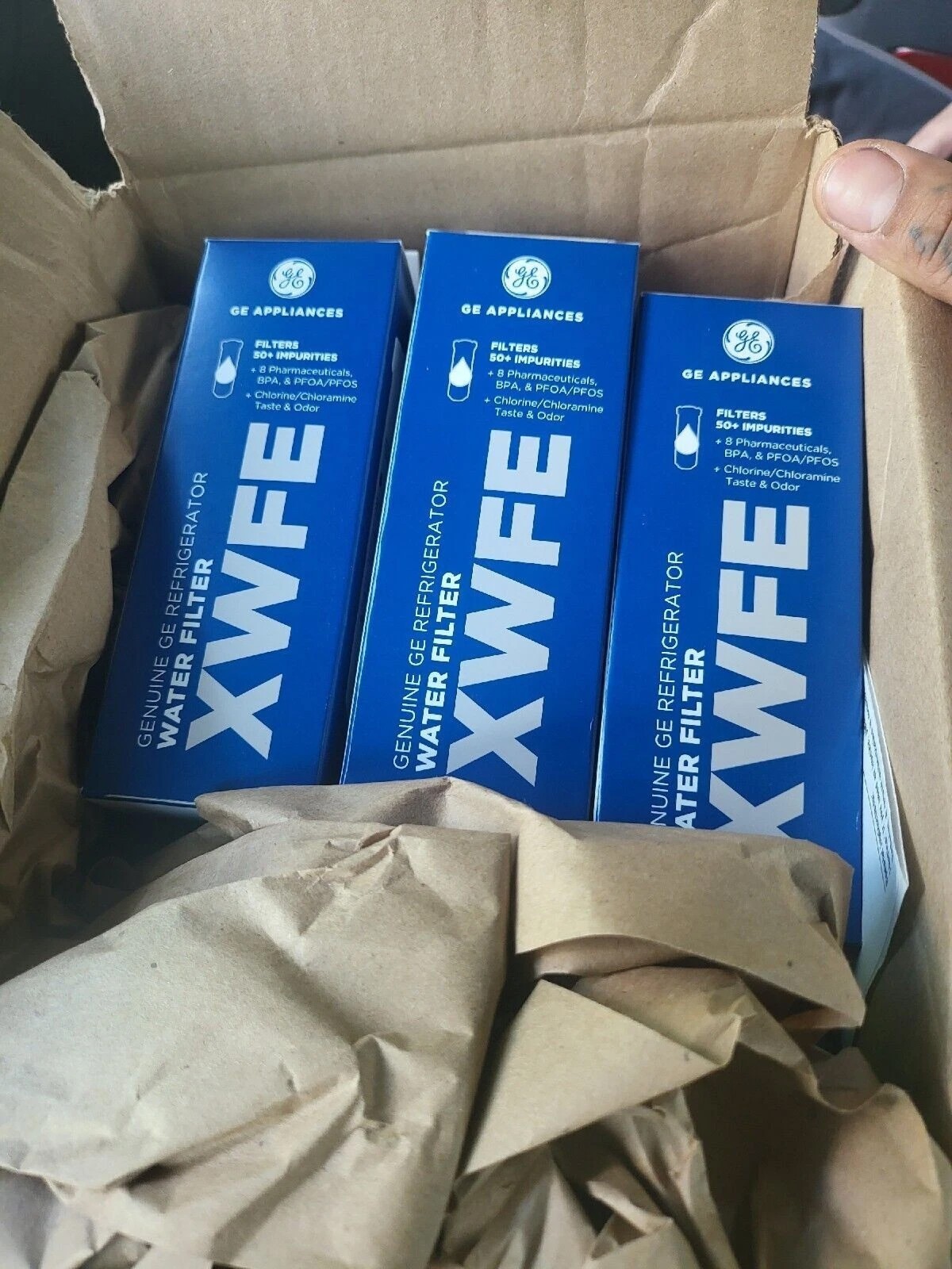 (3 Pack) Genuine GE XWFE Refrigerator Water Filter OEM Replacement XWF gallery