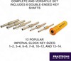 Clock Mainspring Let-Down Key Tool Kit 12 Arbor Sizes Clock Winding watchmaker gallery