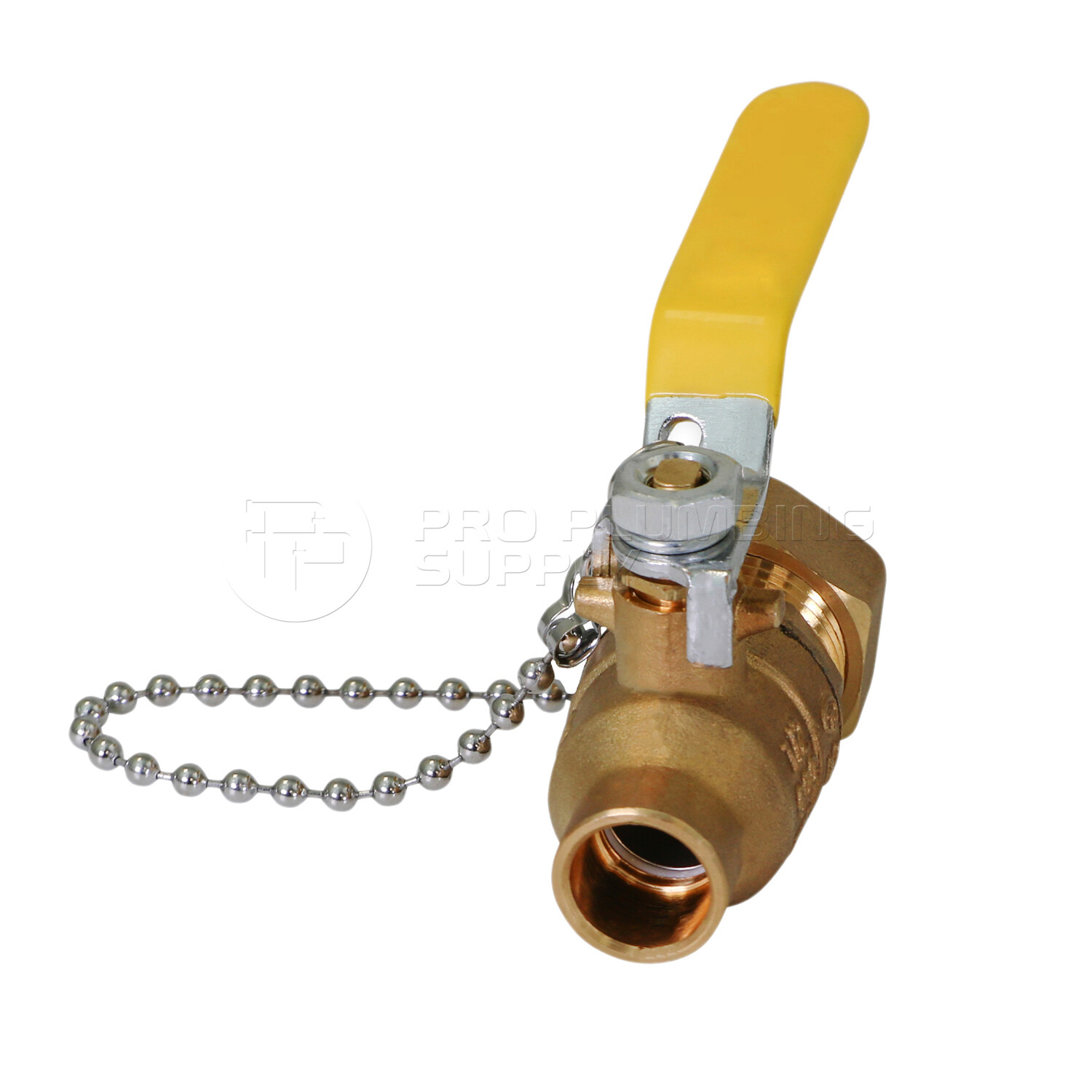 Midline Valve Brass Full Port Hose Ball Valve with Chain and Cap, Sweat x Hose gallery