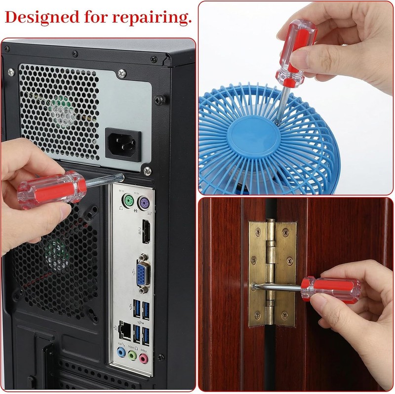 4PCS Stubby Screwdriver Set Phillips #2 & Slotted Magnetic Tip Compact Mini Tool gallery