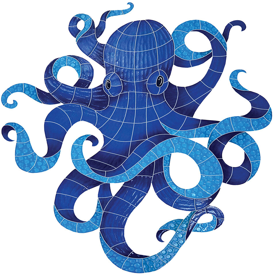 Mosaic Octopus for Swimming Pool Wall Art Patio Walk Drive Ways - Free Shipping gallery