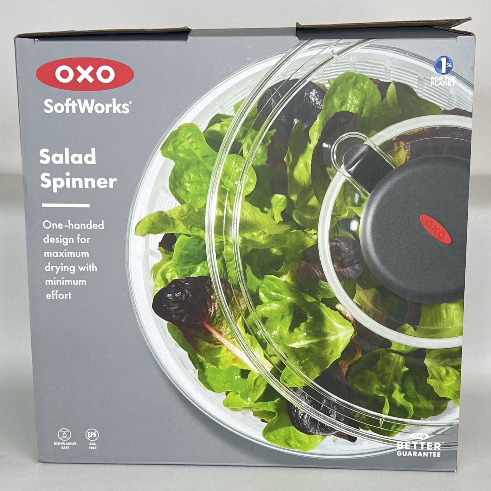 OXO SoftWorks Salad Spinner Large One-Hand Pump BPA Free New In Box Kitchen gallery