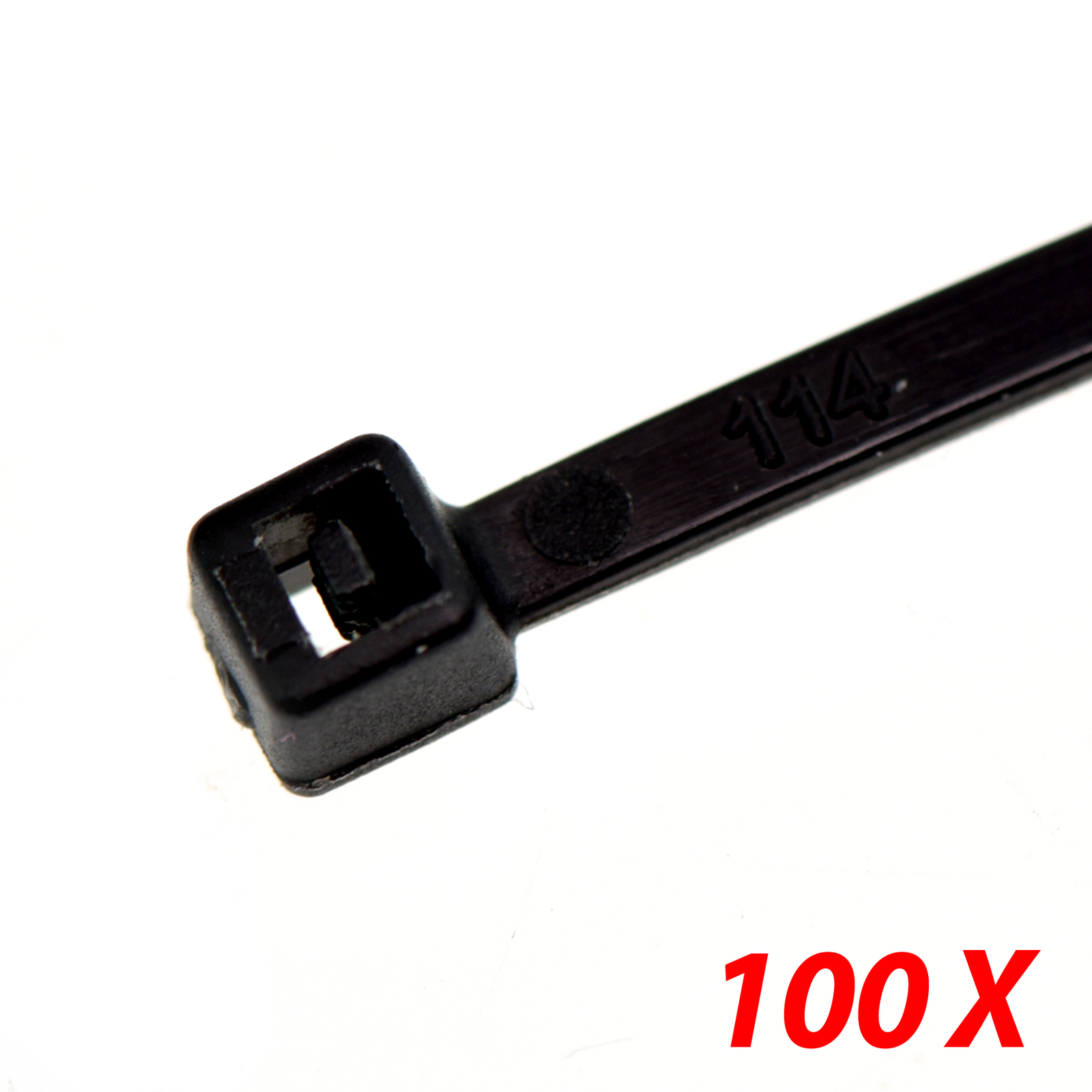 100 Nylon Plastic Cable Zip Ties Wire Self Lock Loop Wrap Trim 18 LBS 4" Black gallery