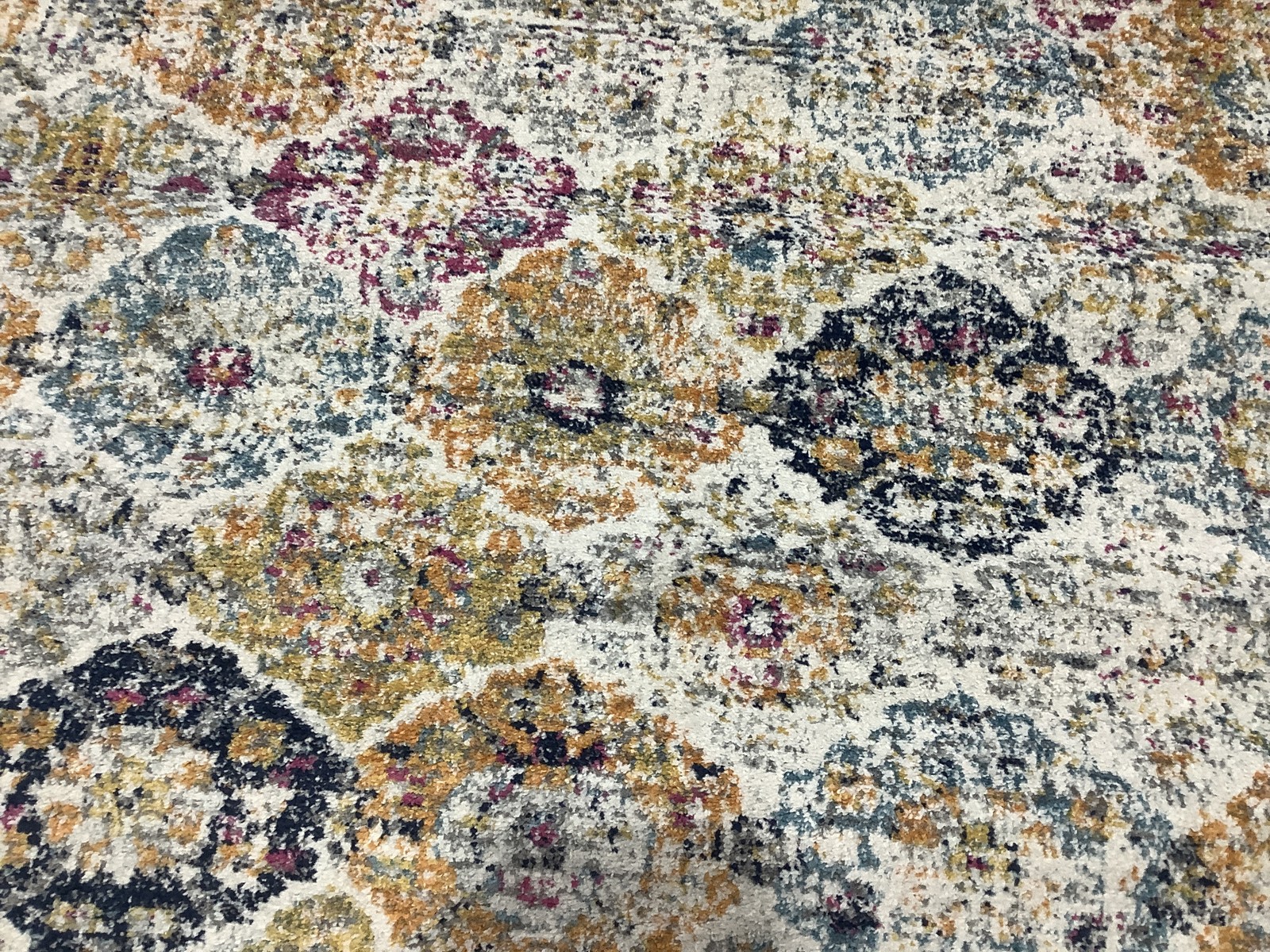 CREAM / MULTI 9'-0" x 9'-0" Back Stain Rug, Reduced Price 1172685249 MAD611B-9SQ gallery