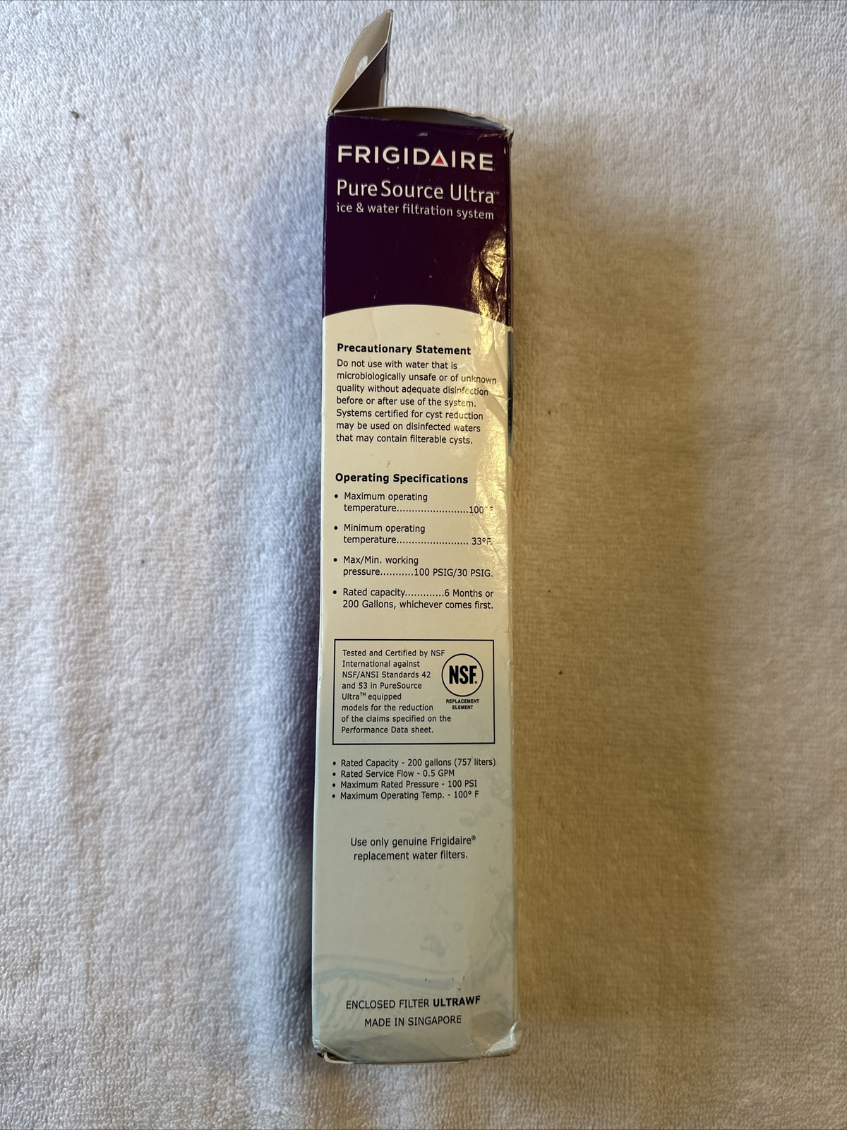 1 Pack Frigidaire ULTRAWF Pure Source Ultra Water Filter Replacement Sealed NEW gallery