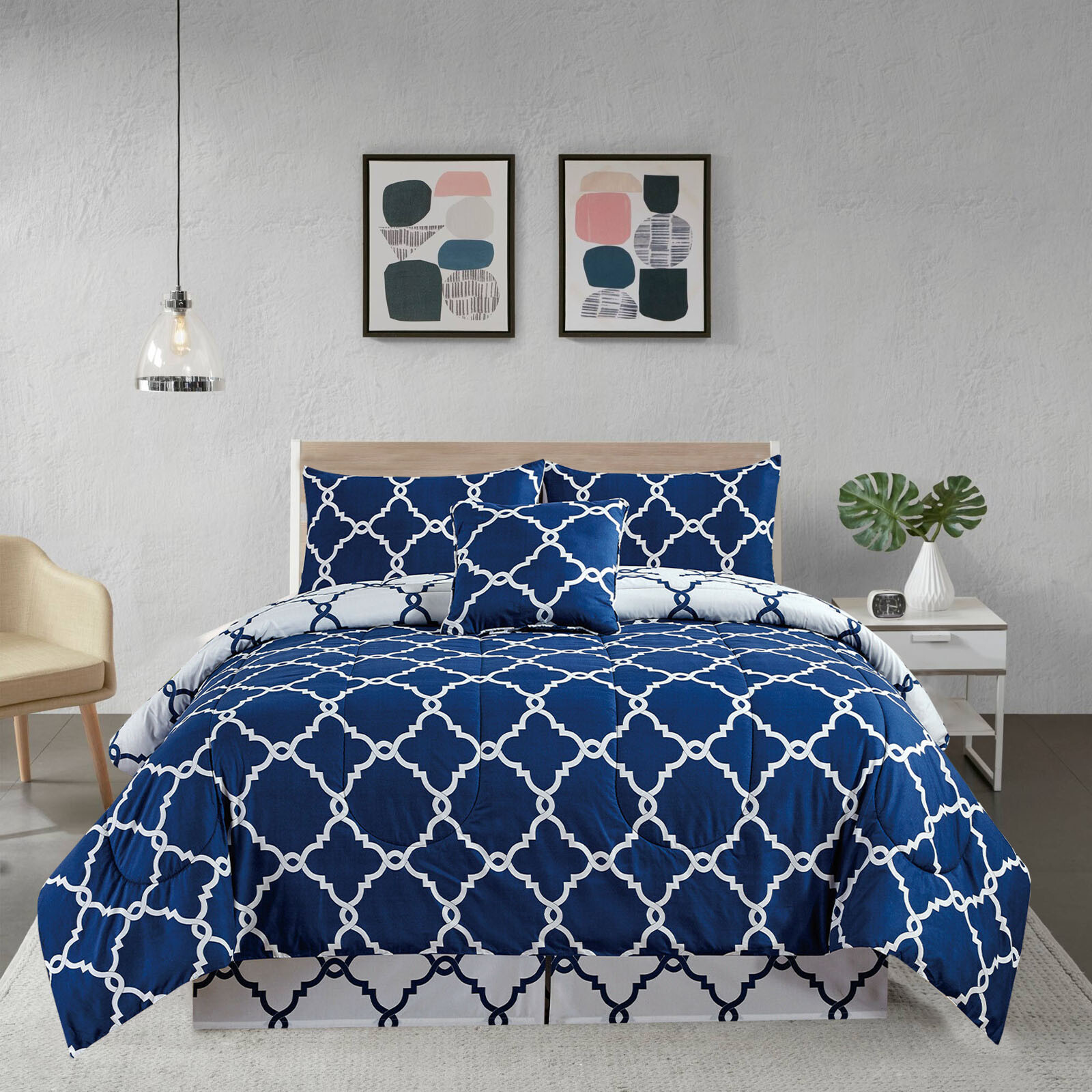 5 Piece Comforter Set Duvet Insert Ultra Soft Microfiber Reversible Comforters gallery