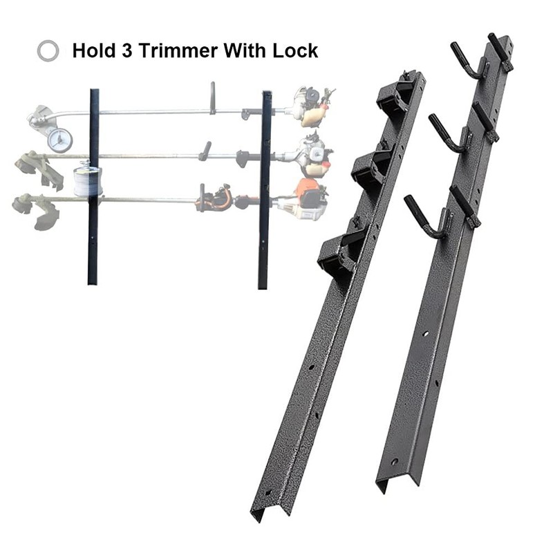 TIEWARDS 3-Place Weeder Trimmer Rack Holder for open Landscape Trailer Lockable gallery