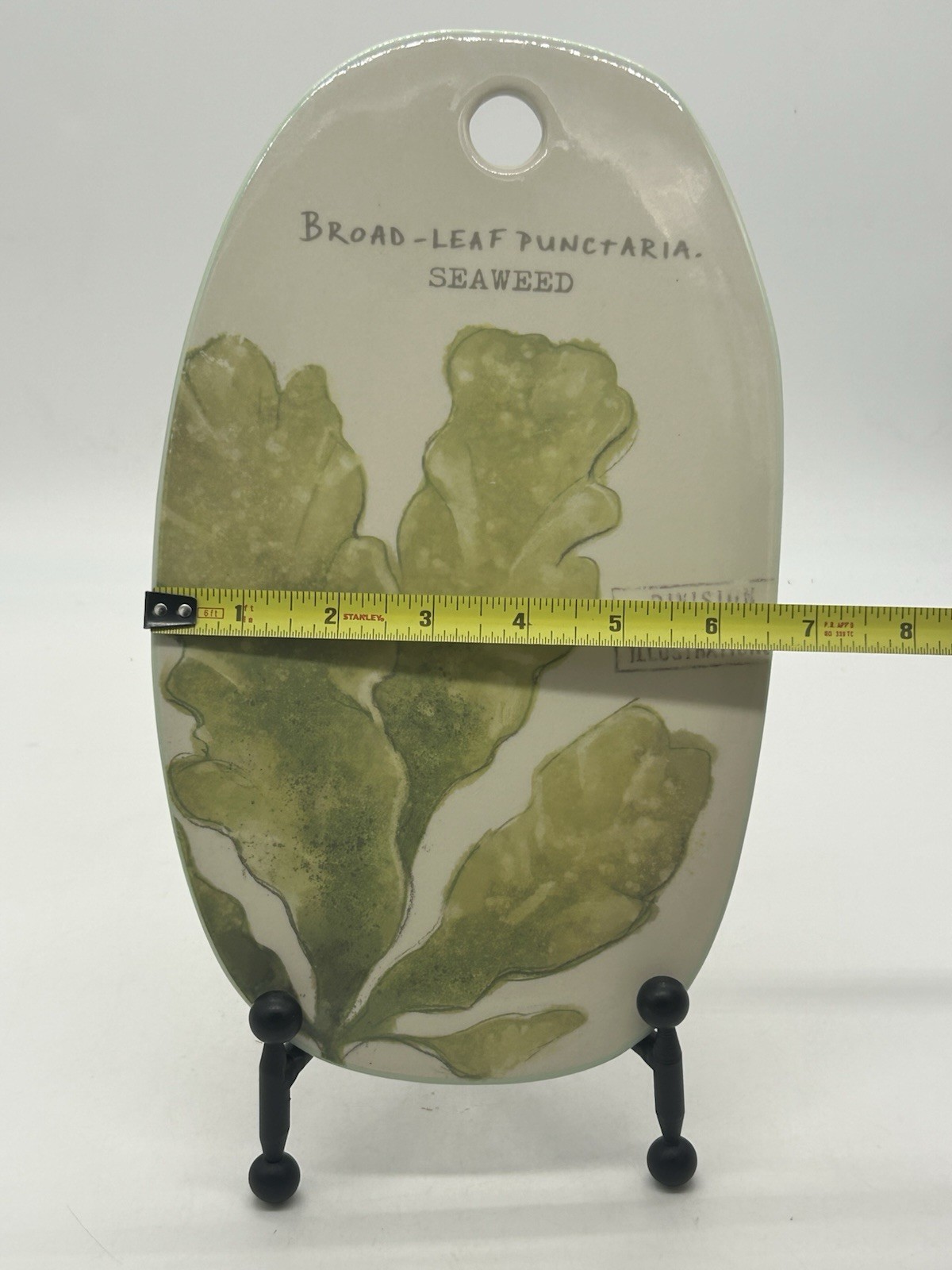 Creative Co-Op Stoneware Cheese Plate Board SEAWEED by Chad Bennett gallery