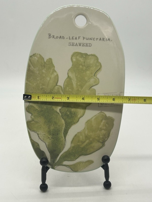 Creative Co-Op Stoneware Cheese Plate Board SEAWEED by Chad Bennett gallery