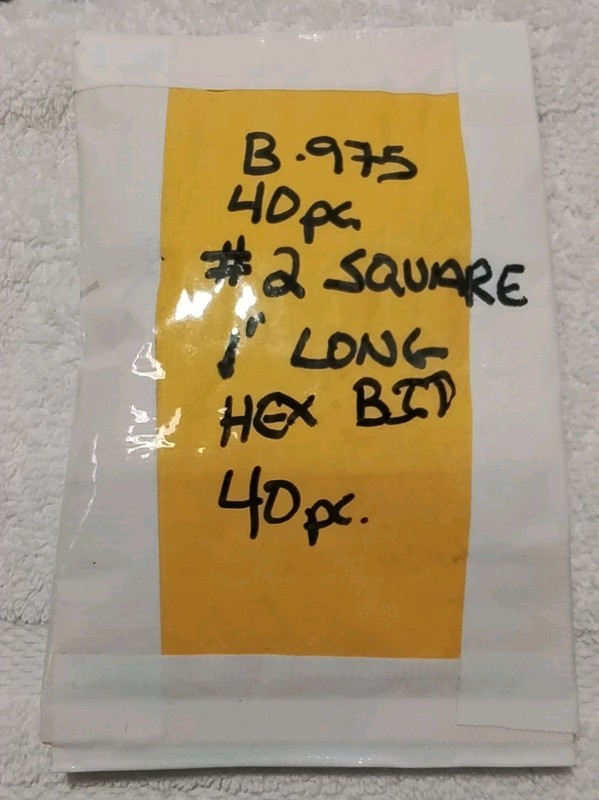 40pc #2 ×1" HEX SQUARE DRIVE DRIVER BIT SET "OPEN STOCK " NEW gallery