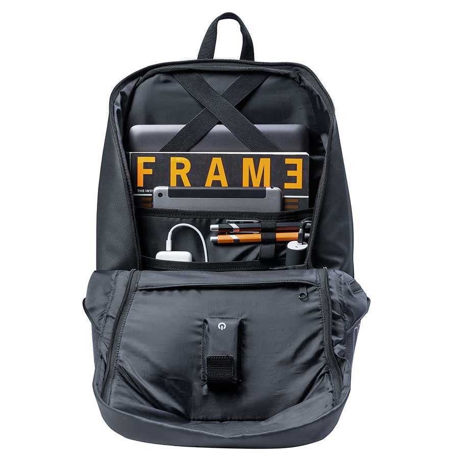 Basil B-Safe 18L Graphite Grey Bicycle Backpack with LED Light & Anti-Theft 5