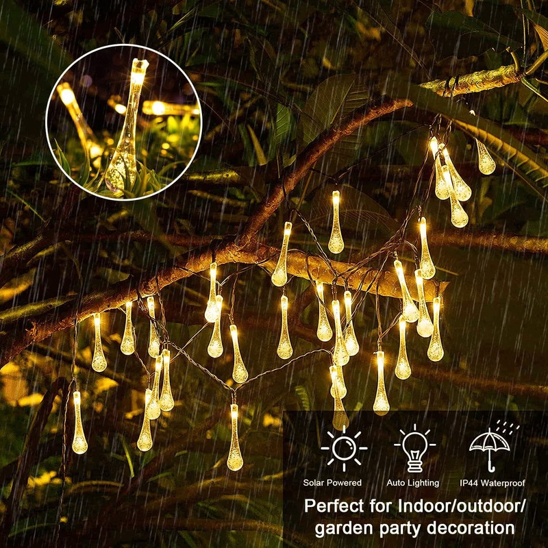30 LED Solar Outdoor String Lights Solar Christmas Fairy Lights Garden Decor gallery