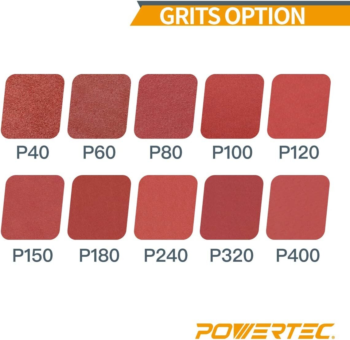 POWERTEC 110070-P2 4 x 24 Inch | 400 Grit Aluminum Oxide Sanding Belts, 20 PACK gallery