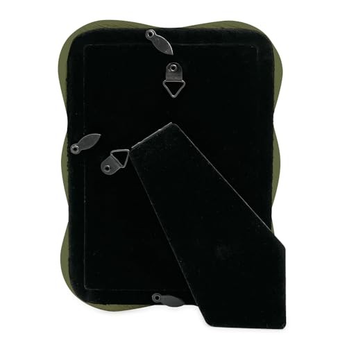 Curved Deco Frame for Tabletop and Wall Display, Decorative Art, 4x6 Green gallery