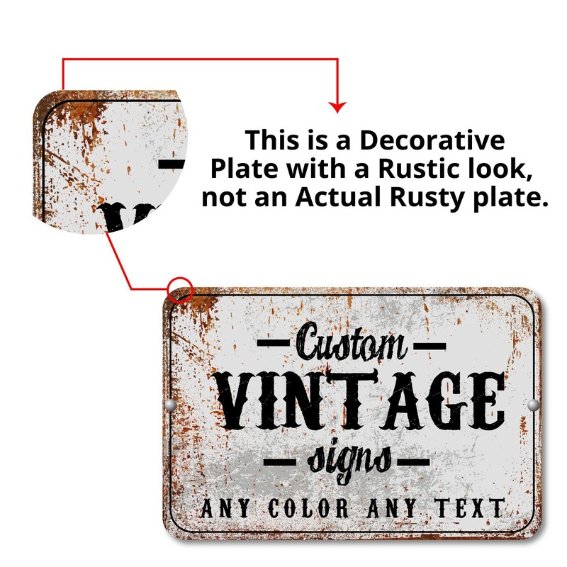 Customized With Your Custom Text New Personalized Aluminum Metal Sign 8 x 12" gallery