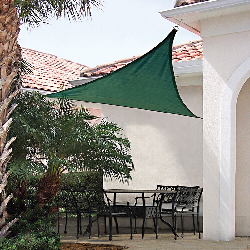 2-12 ft Right Triangle Sun Shade Sail Green Shelter Cover Outdoor Pool Garden gallery