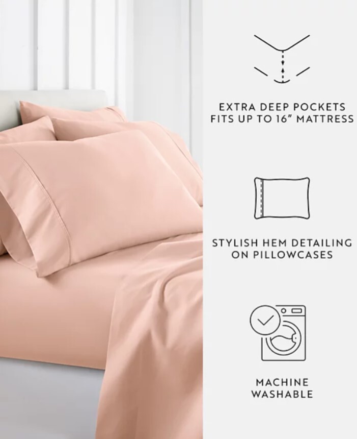 Kaycie Gray 6-Pc Full Sheet Set 100% Super Soft Luxury Plus 2 Extra Pillowcase gallery