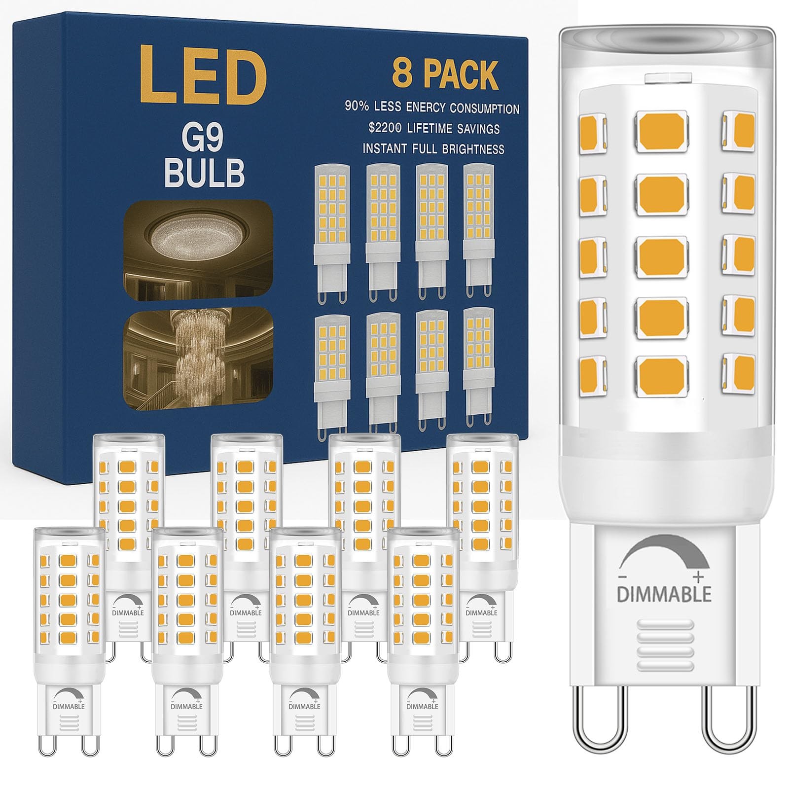 G9 Led Bulb Dimmable 2700k Soft Warm White 8 Pack 4w Equivalent 40 Watts Halogen gallery