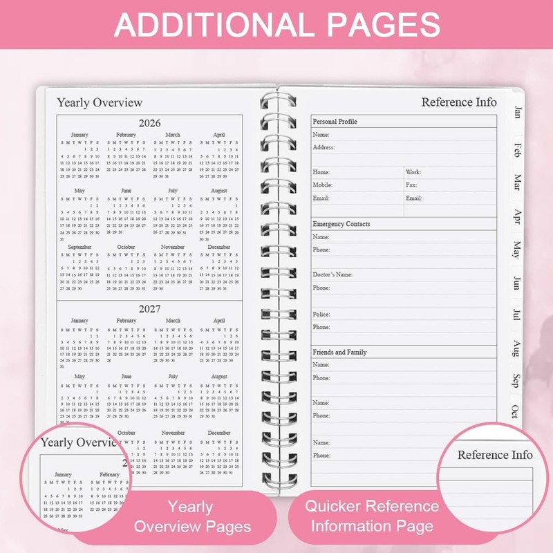 2026 Pocket Planner, A6 Weekly Planner with Monthly Tabs, Run January 2026-De... gallery