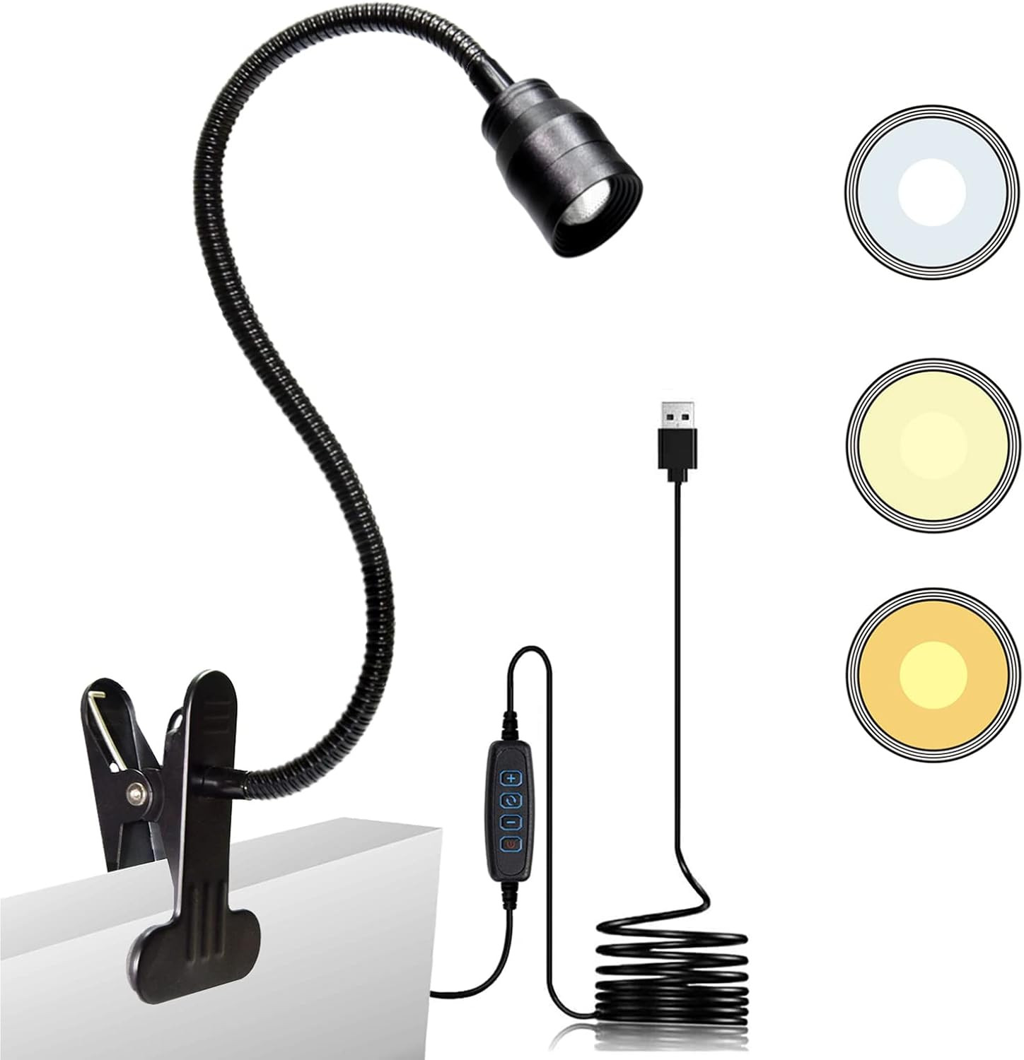 Zoomable LED Reading Lights For Bed Headboard Clip On Spotlight Lamp For gallery