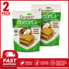2 PACK Tropical Fields Organic Crispy Coconut Rolls, 11 OZ Each, FREE SHIPPING!!