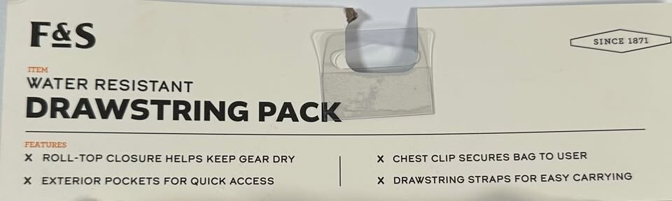 Field & Stream Water Resistant Drawstring Wet Bag 2