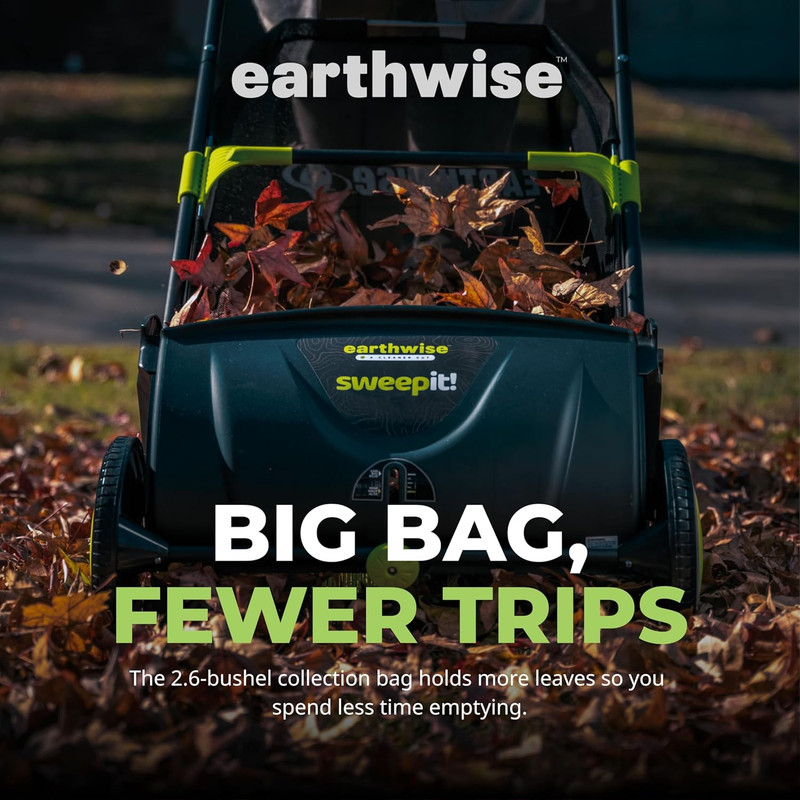 LSW70021 21-Inch Width Leaf & Grass Push Lawn Sweeper, Black gallery