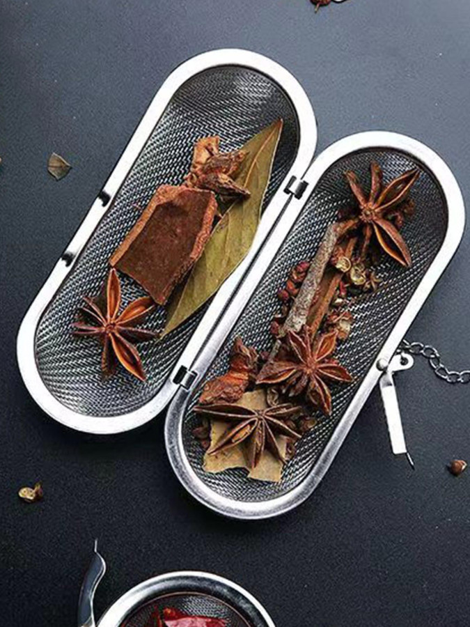 1pc Stainless Steel Seasoning Filter - Durable Kitchen Strainer Tool - NEW gallery