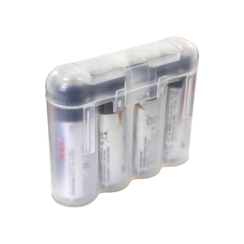 Four 4 EBC Battery AA AAA Clear Plastic Battery Storage Case Holder Box USA Ship gallery
