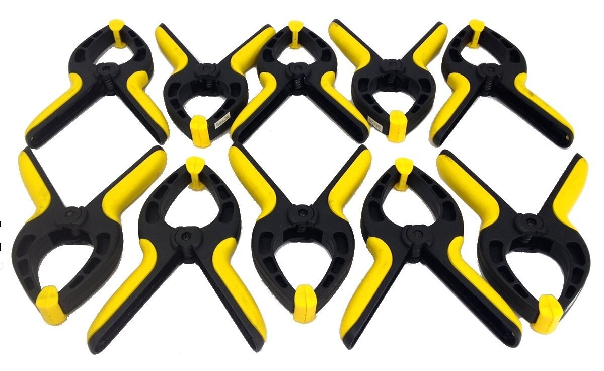 10 Pack 6" Nylon Spring Clamps Heavy Duty 3" Jaw Opening Holds 25lbs Multi-Use gallery