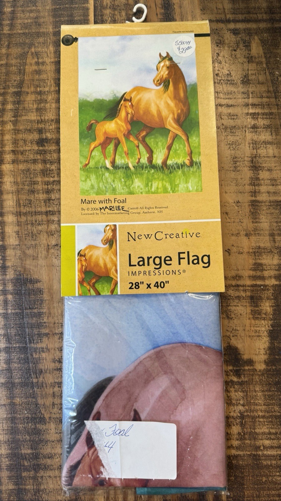 X LARGE 28 X 40” 100% Polyester Outdoor Flag Mare & Foal Vintage Horses 2006 gallery