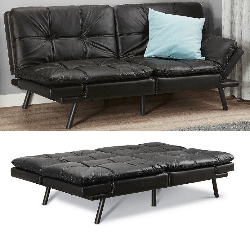 Memory Foam Futon Sofa Bed Couch Sleeper FULL Size Convertible Foldable Loveseat gallery