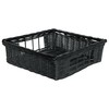 HUBERT Basket Black Square - 18" L x 18" W x 5 1/2 H gallery
