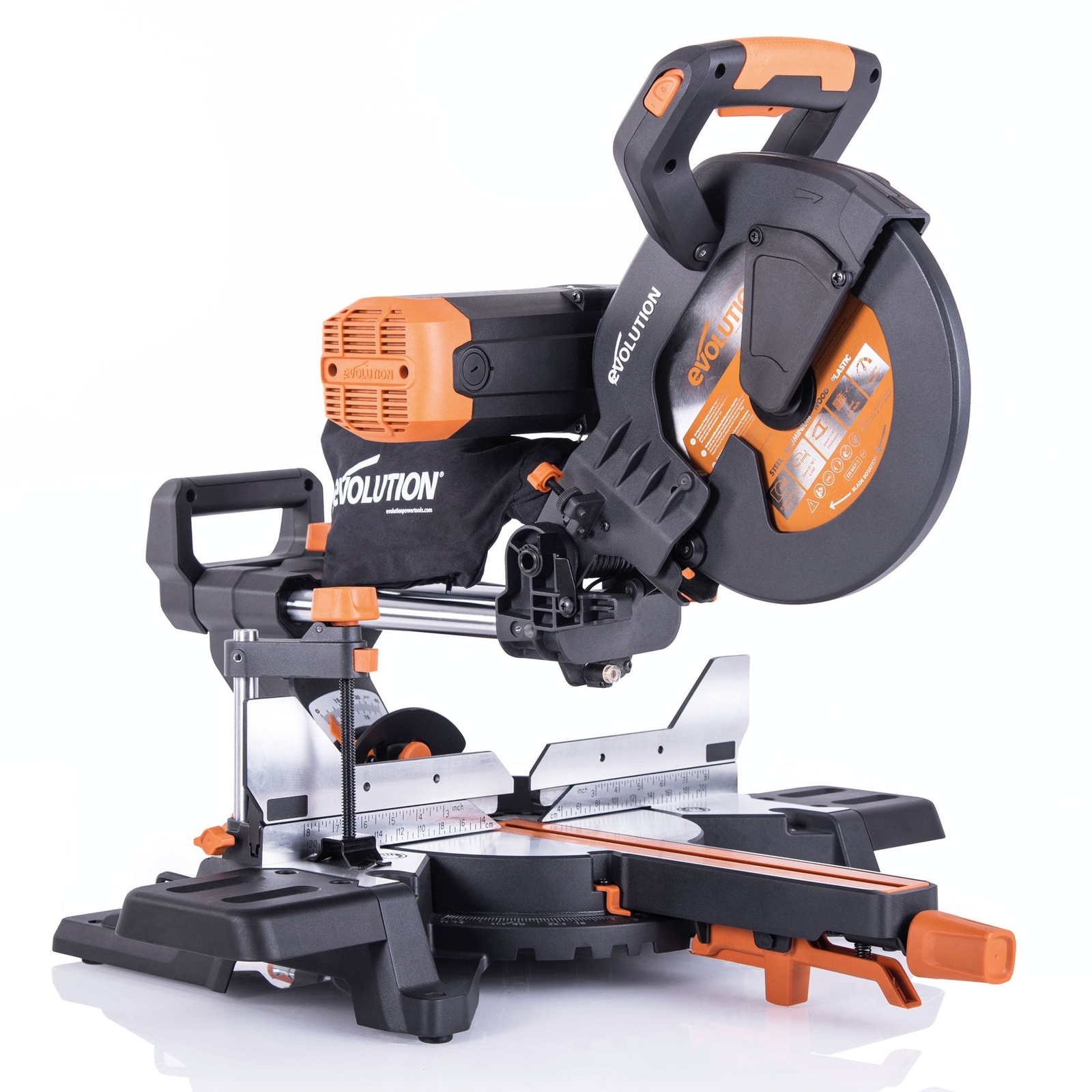 Evolution R255SMS-DB+: Dual Bevel Sliding Miter Saw With 10 in. Multi-Material C gallery