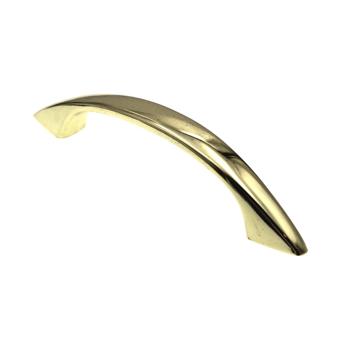 Ultra Hardware Designer's Edge Arch Pull 3" Ctr Polished Brass 59145 gallery